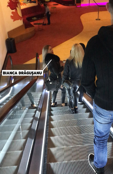 Bianca a dansat de bucurie pe scările rulante