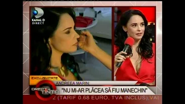 Andreea Marin nu va mai poza provocator: In momentul in care am un decolteu mai adanc, deja apar comentarii, asa ca eu cred ca e mai bine sa stau in banca mea