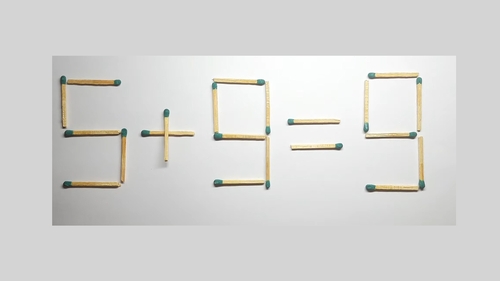 TEST IQ doar pentru genii | Mutați un singur chibrit pentru a corecta 5 + 9 = 9
