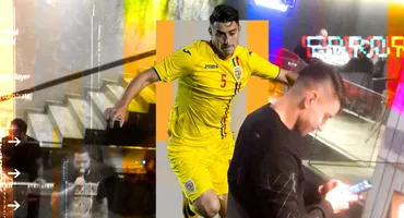 Fotbalistul de națională al lui Rădoi a chefuit cu lăutarii + doi tovarăși în jurul unei frapiere cu rose!