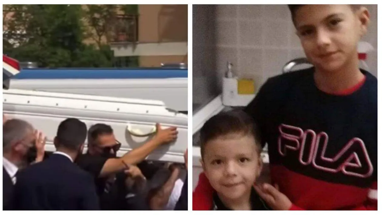 Daniel și David, frățiorii împușcați mortal într-un parc, au fost conduși pe ultimul drum. Porumbei albi, eliberați la ceremonia de înmormântare