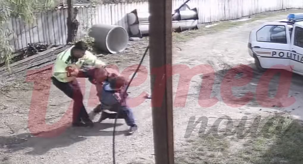 Un polițist a snopit în bătaie „infractorul”. Imagini șocante
