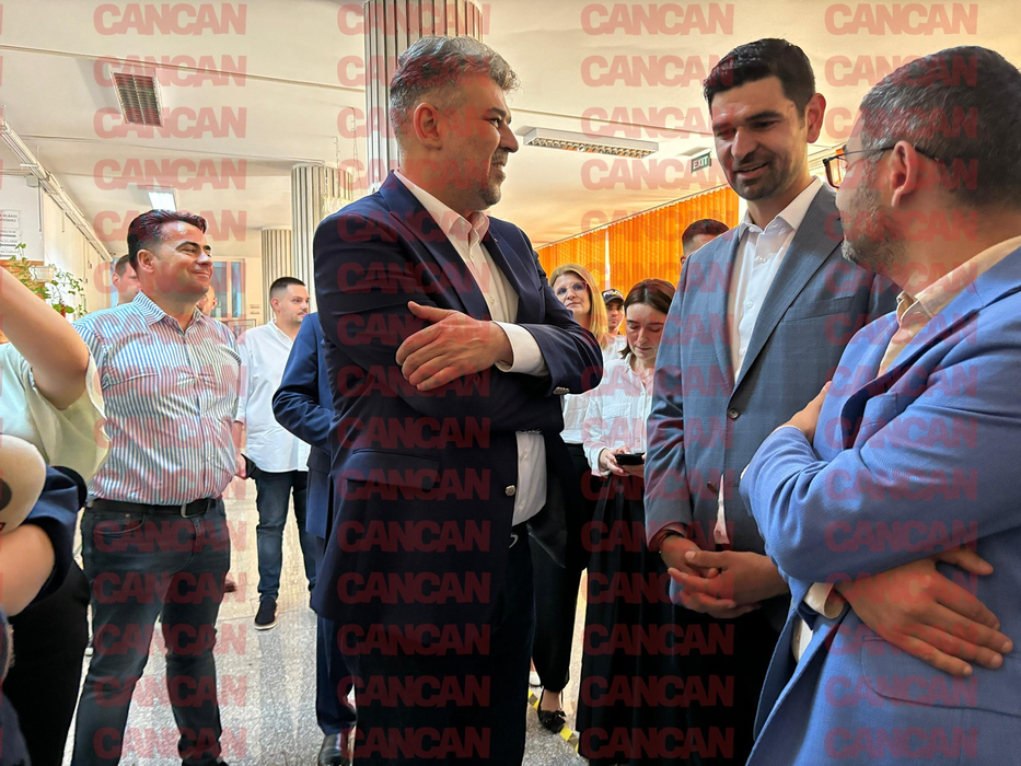 Marcel Ciolacu a însoțit-o pe Gabriela Firea la secția de votare / sursă foto: CANCAN.RO
