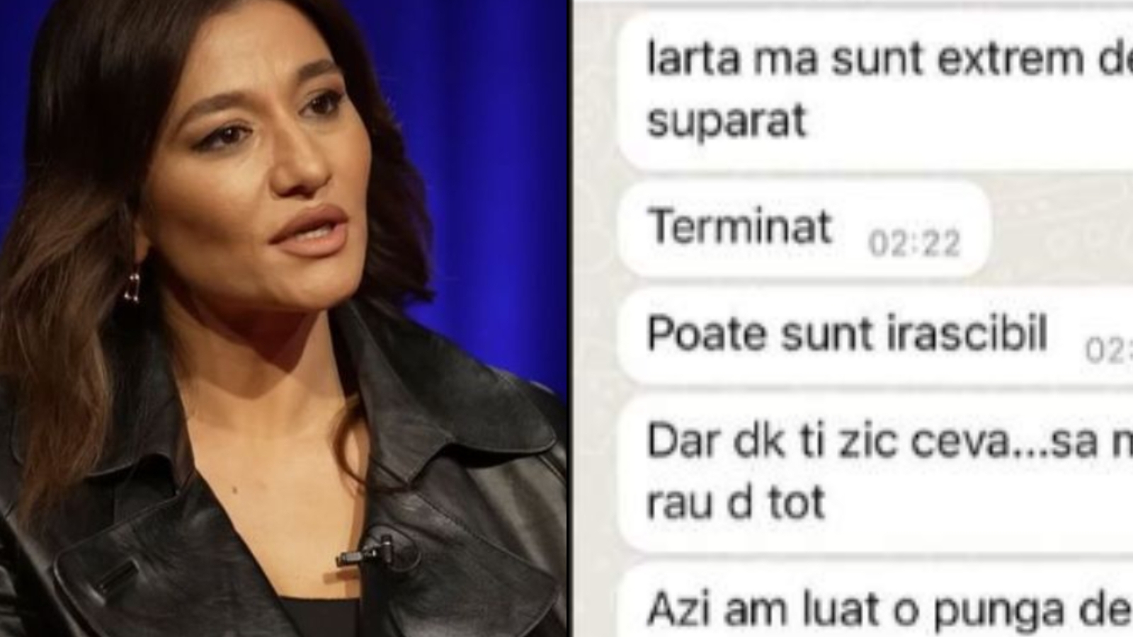 Claudia Pătrășcanu a făcut publice mesajele de la Gabi Bădălău. Afaceristul recunoaște că a înghițit o pungă cu pastile