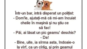 BANCUL ZILEI | Într-un bar, intră disperat un polițist