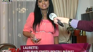 VIDEO Laurette e cu bagajul la usa! "Iubitul meu vrea sa asiste la nastere si o sa filmeze"