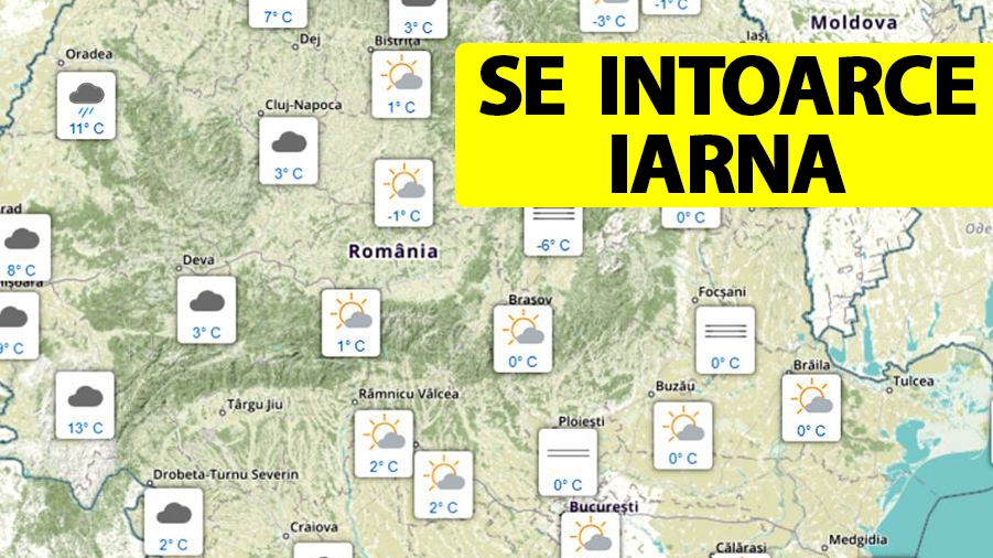 Se strică vremea din nou! ANM a emis cod galben de fenomene meteo periculoase