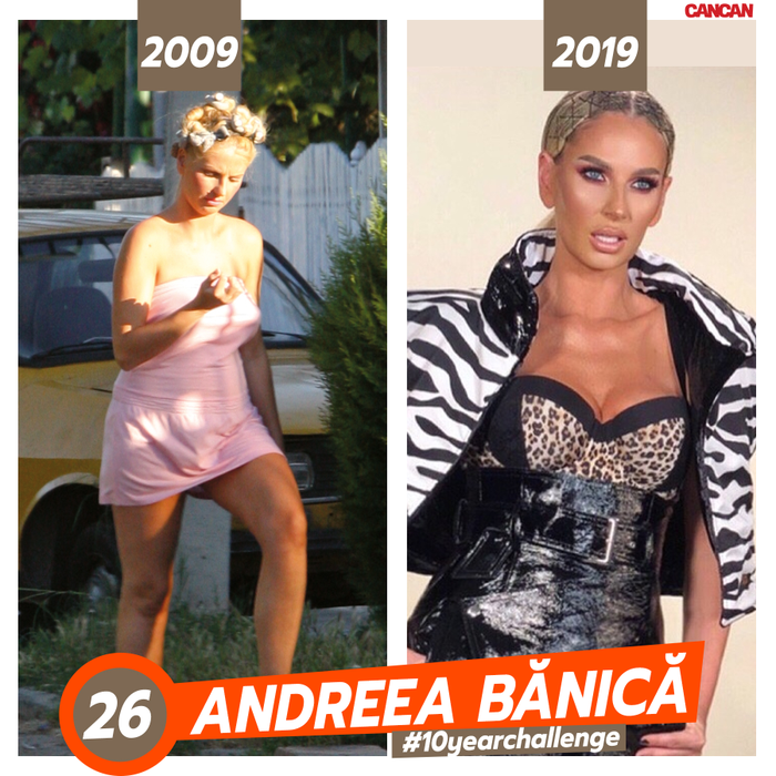 #10yearchallenge. Cum arătau Andra, Gina Pistol sau Antonia în urmă cu 10 ani. Top 30 transformări  ale vedetelor din România
