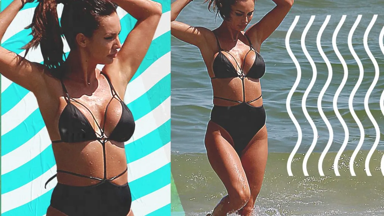 Bruneta apetisantă care a bulversat plaja din Mamaia cu noile silicoane mărime XL!