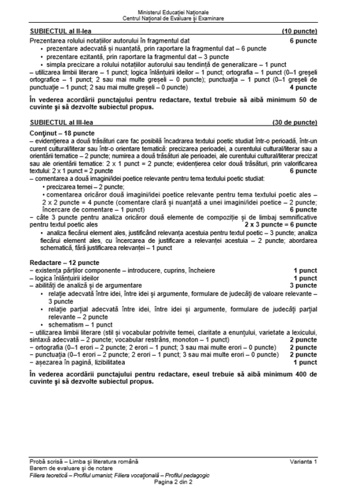 BAC 2018 sesiunea de toamnă. Rezolvarea subiectelor limba română, de la EDU.RO