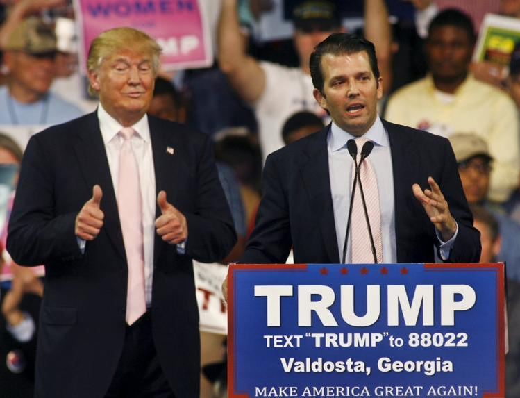 Donald Trump şi fiul lui cel mare, Trump Jr.