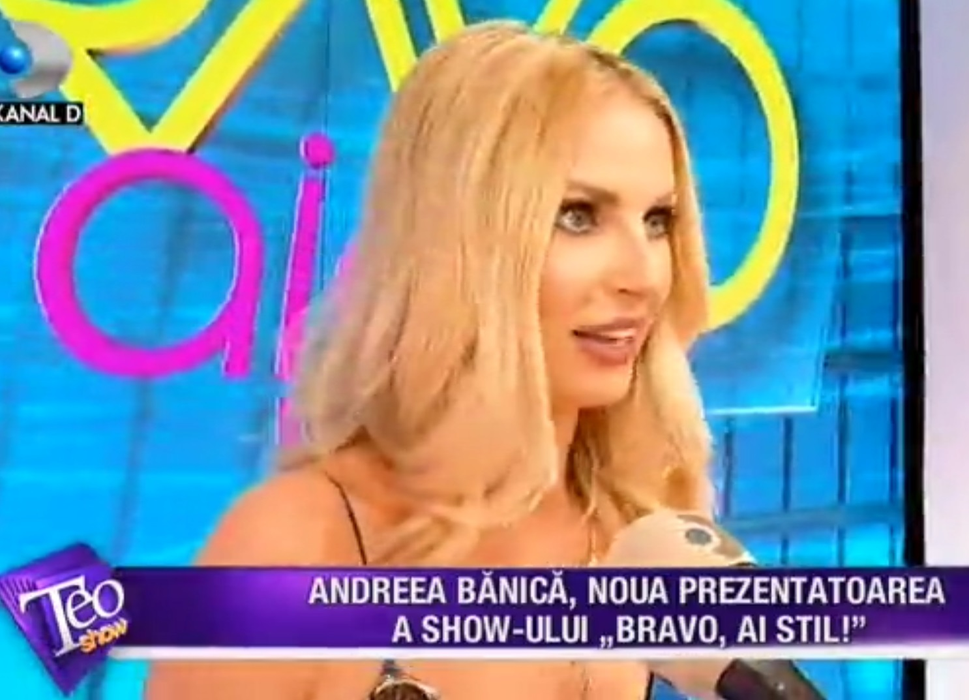 Andreea Bănică este deja pregătită să preia rolul de prezentatoare