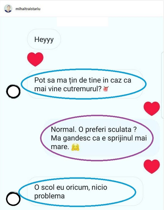 Am pus mâna pe mesajele intime dintre Mihai Trăistariu şi o fană: “O preferi sculată?”. Replica incendiară a femeii