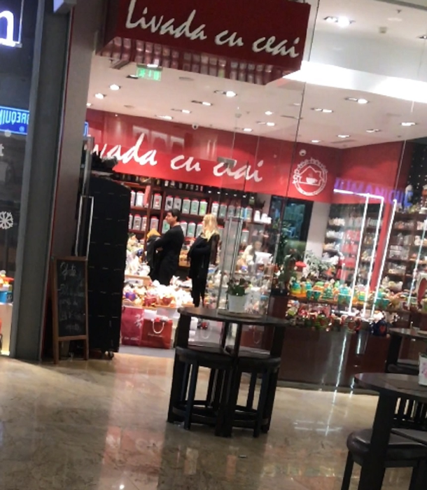 Cristi Borcea și Valentina Pelinel în mall