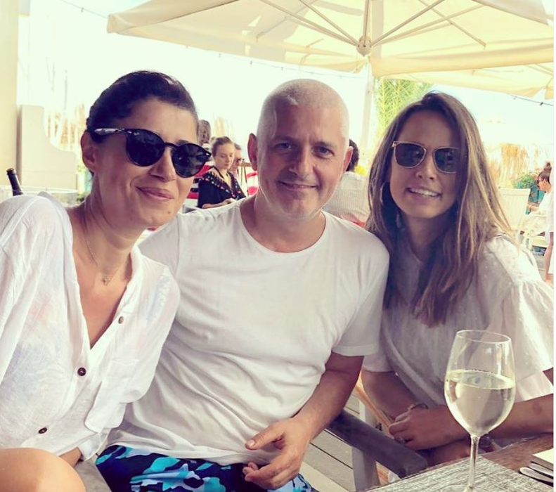 Cei doi alături de amica lor, Andreea Raicu