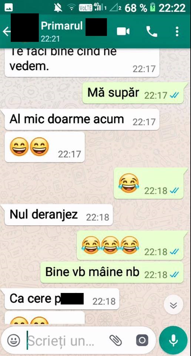 O parte din conversațiile pe care primarul le-ar fi avut cu doamna