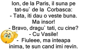 BANC | Ion, de la Paris, își sună tatăl de la Corbasca: "Tată, mă însor cu Vasile!"
