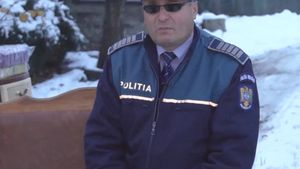 Protest tulburător al unui poliţist din Suceava! A ieşit în stradă cu mobila lângă el, fiindcă nu mai are unde să locuiască
