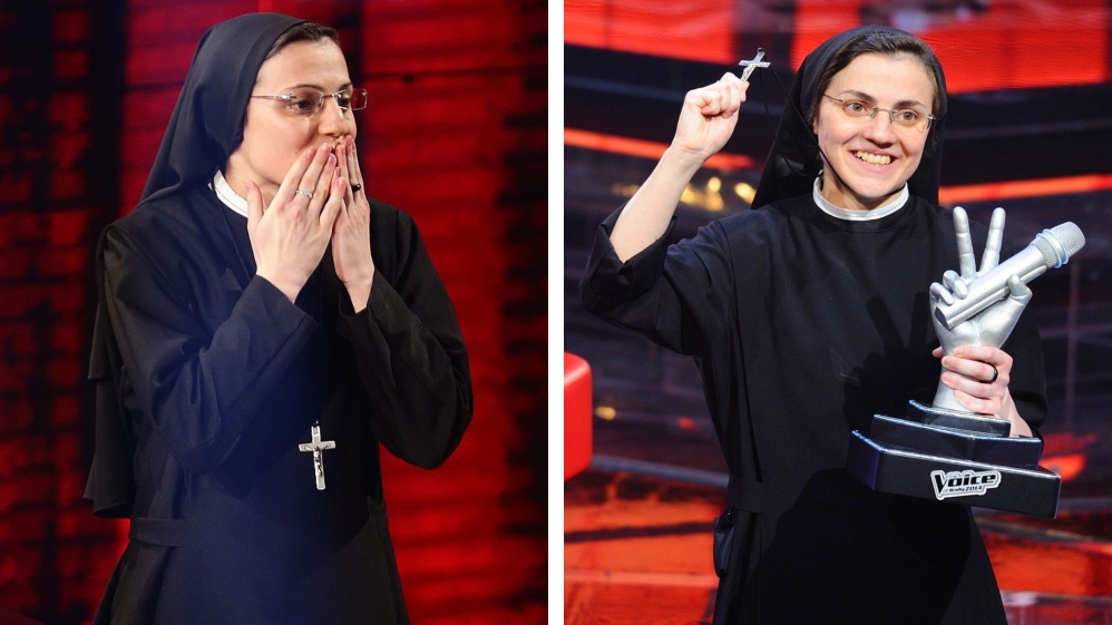O mai ții minte pe călugărița care a câștigat Vocea Italiei? A renunțat la viața la mănăstire și arată ca la un concurs de Miss