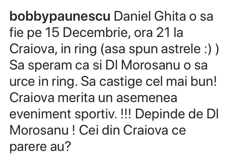 Mesajul lui Bobby Păunescu