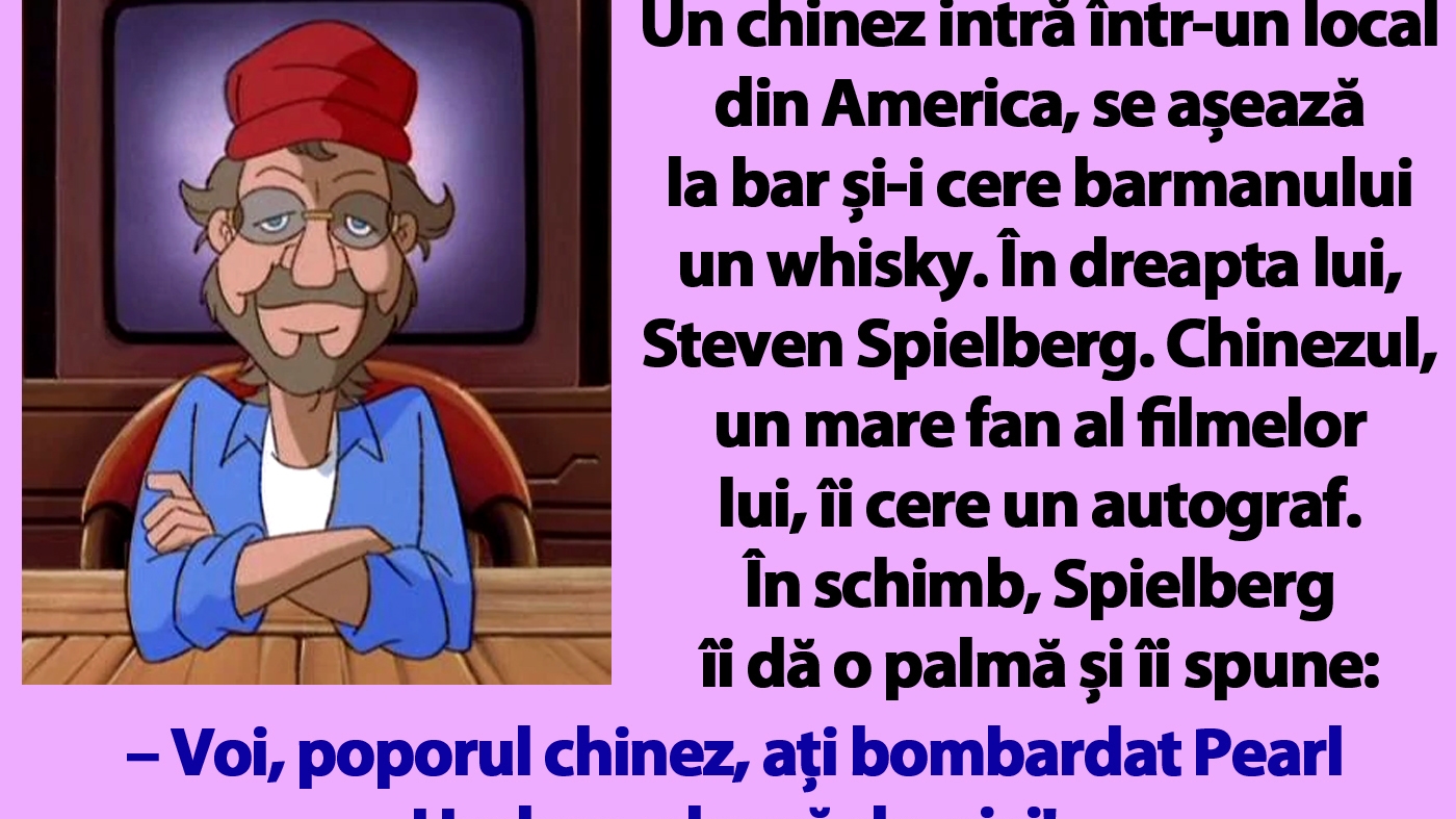 BANCUL ZILEI | Un chinez intră într-un bar din SUA și îl ia la palme pe Steven Spielberg