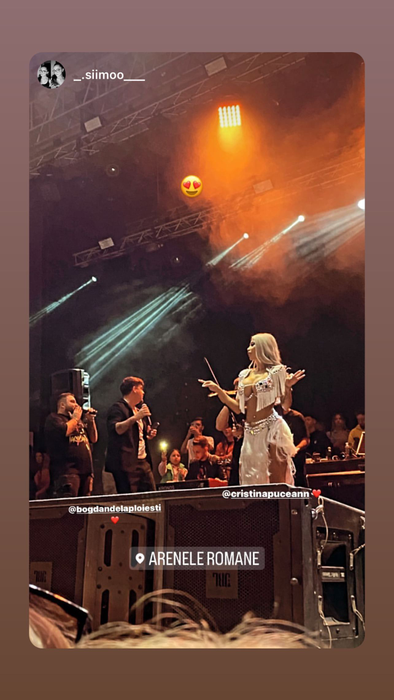 BDLP și Cristina Pucean, la Arenele Romane. Foto: Instagram