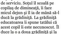 BANC | Tăticul își duce copilul la grădiniță