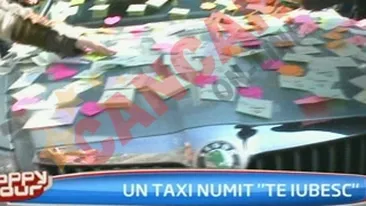 2000 de post-it-uri cu Te iubesc, pe masina lui Dan Teodorescu