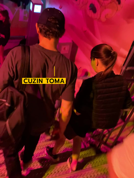Cuzin Toma și bruneta se retrag împreună