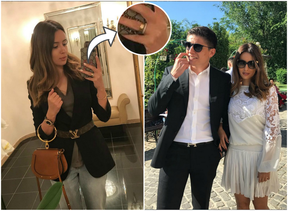 În 2017, pe degetul „prinţesicii” au răsărit două bijuterii care seamănă leit cu un inel de logodnă şi o verighetă