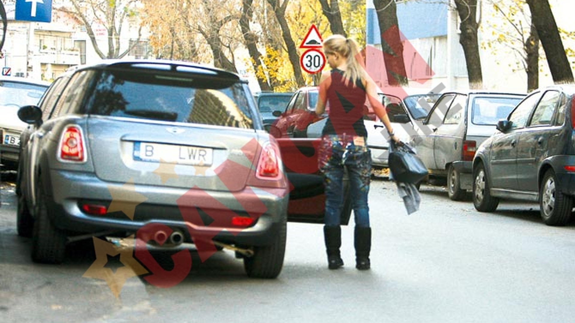 Marina Dina nu stie sa parcheze si plateste la coborare