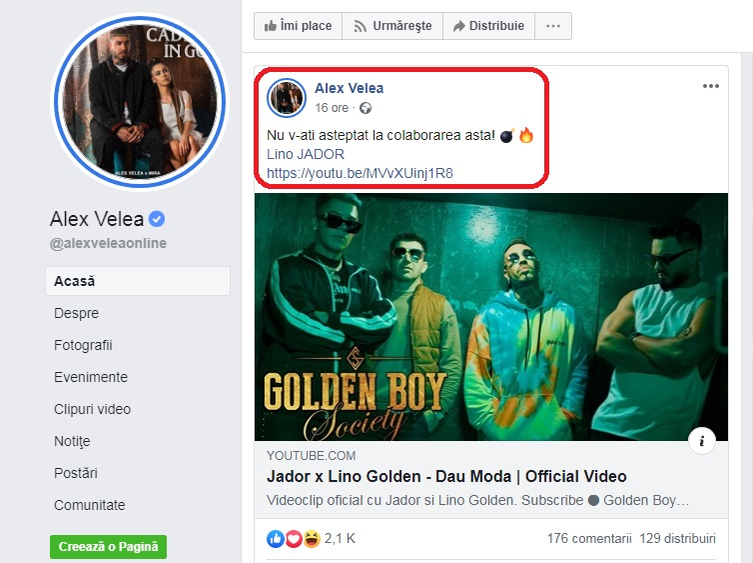 Jador şi Lino Golden au spart topurile cu melodia asta în doar câteva ore de la apariţia videoclipului! Alex Velea, reacţie wow: “Nu v-aţi aşteptat la…”