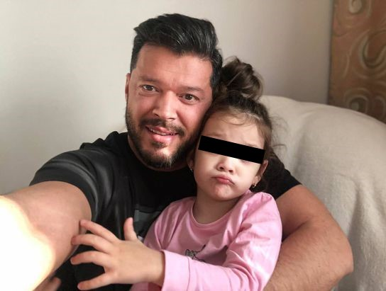 Victor Slav împreună cu fiica lui, Sofia