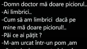 BANCUL ZILEI | Domn doctor, mă doare piciorul! Ai limbrici