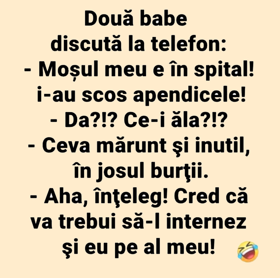 BANCUL ZILEI | Discuție la telefon între două pensionare