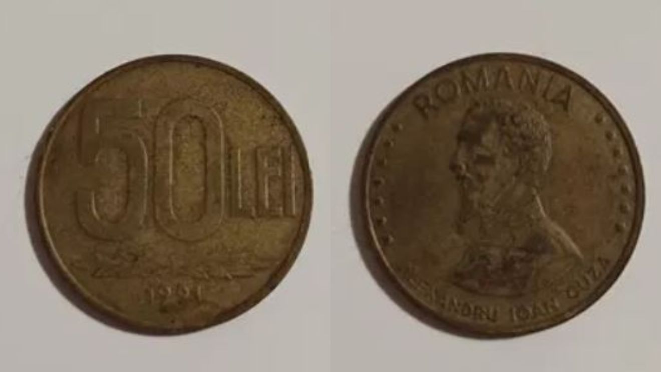 O mai ai acasă? Suma ireală cu care se vinde o monedă de 50 de lei din anul 1991, acum, în 2024