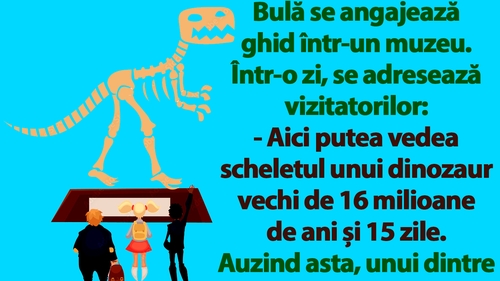 BANC | Bulă se angajează ghid într-un muzeu