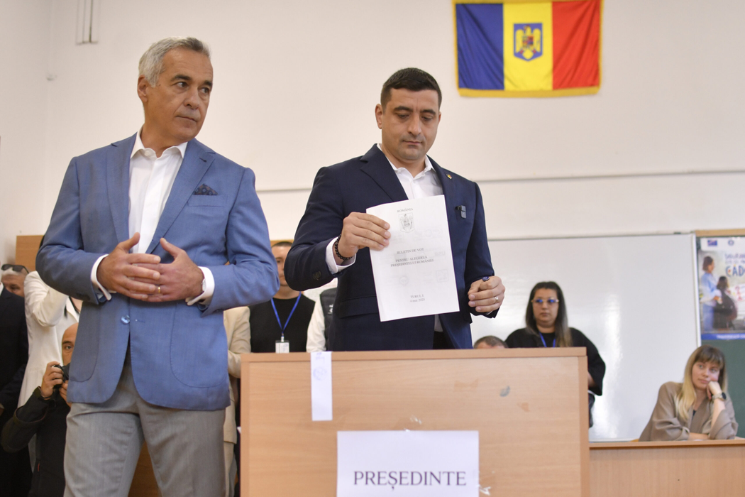 George Simion și Călin Georgescu. foto: Andreea Alexandru/Mediafaxfoto.ro
