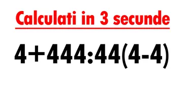 Test de inteligență exclusiv pentru genii | Calculați în 3 secunde 4+444:44(4-4)