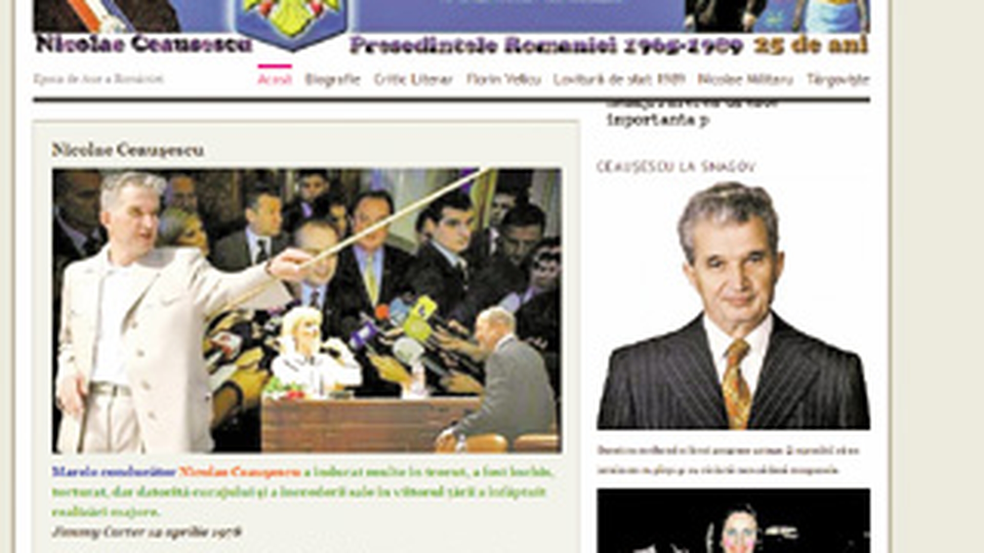 O echipa din Calarasi lanseaza un film pro si contra Epocii de Aur! Ceausescu revine pe ecrane