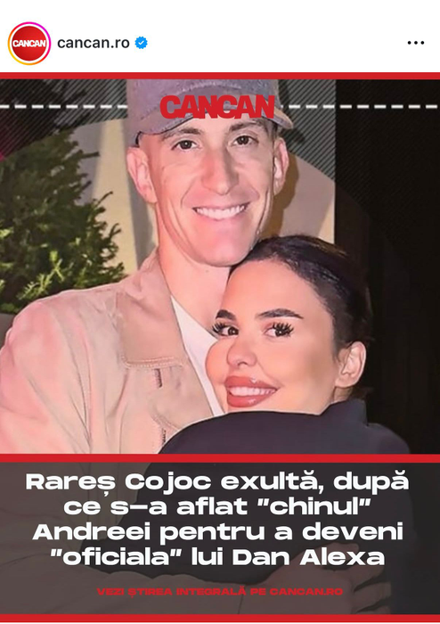 Postarea CANCAN.RO la care a dat like fostul socru al Andreei Popescu