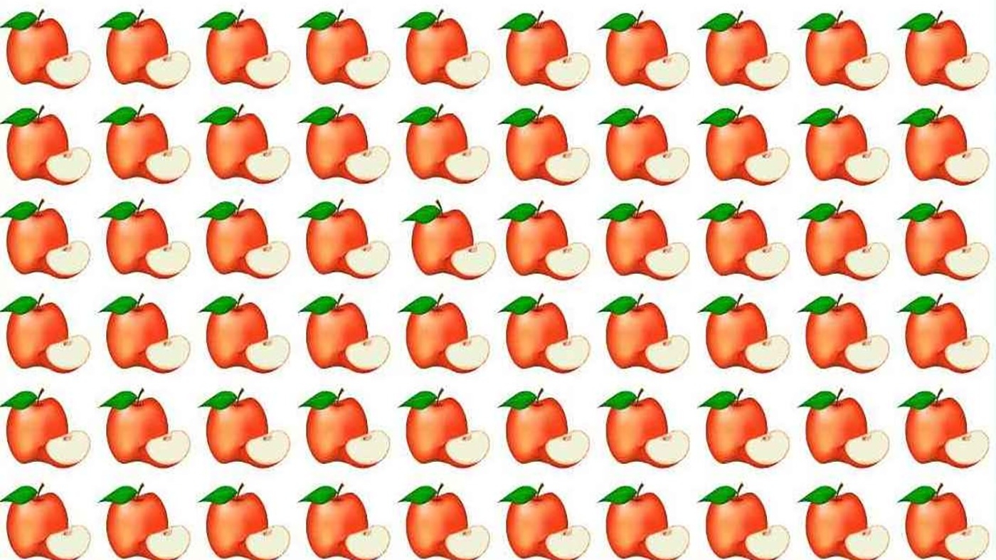 Test de perspicacitate | Care măr este diferit de toate celelalte?