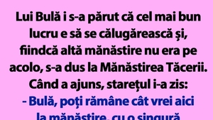BANC | "Bulă, poți rămâne cât vrei aici la mănăstire, cu o singură condiție" TEXT