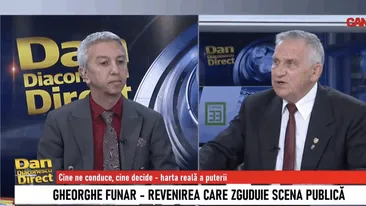 ”Un proiect de mutare a Israelului în România”| Anunțul lui Gheorghe Funar la Dan Diaconescu Direct