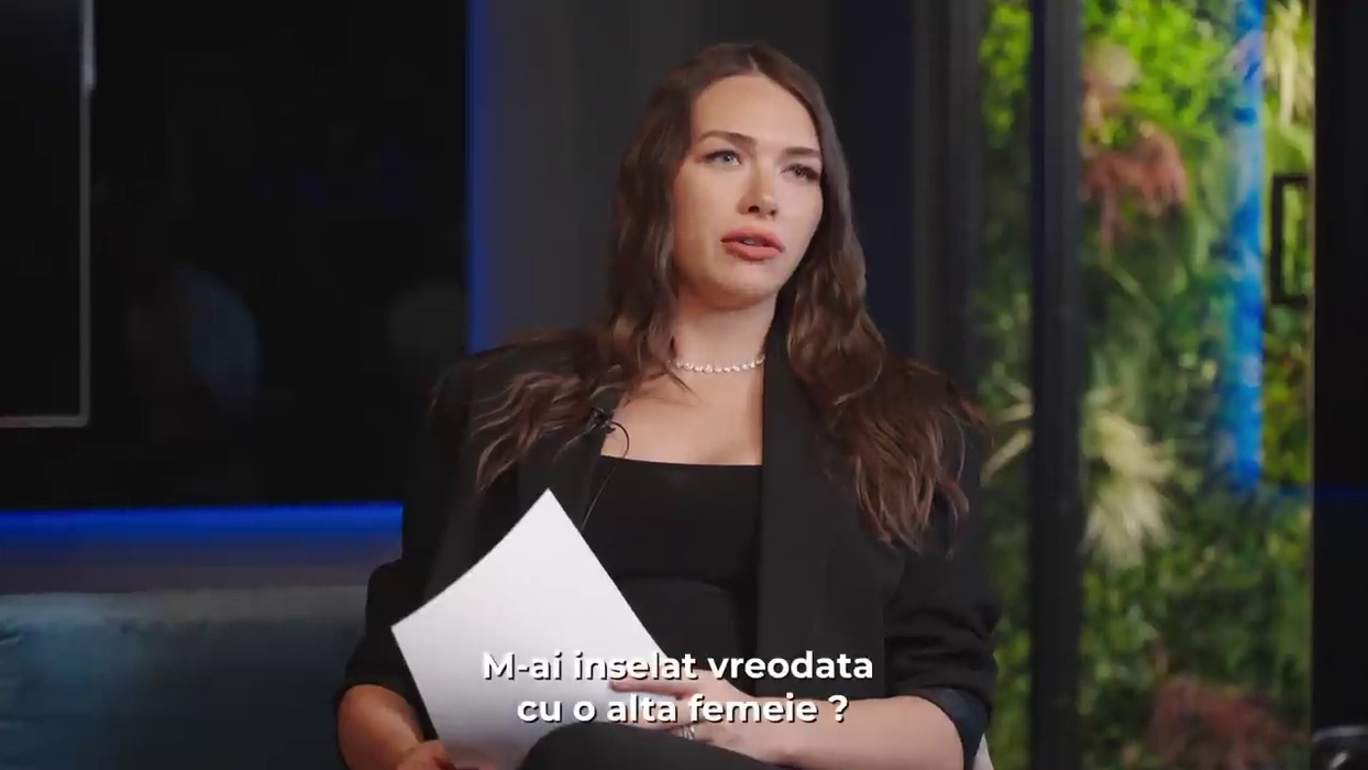 Iustina și Cornel, puși la detectorul de minciuni/ Sursa foto: Captură Youtube