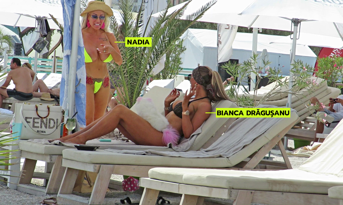 Rusoaica Valentina a părut să o impresioneze inclusiv pe Bianca Drăgușanu cu tatuajele sale intime (Foto: CANCAN.RO)
