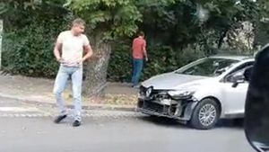 VIDEO. Cristian Boureanu, accident de mașină în centrul Bucureștiului