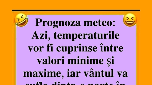 BANCUL ZILEI | Prognoza meteo