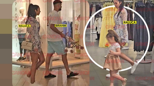 Raluca Pastramă și fostul soț joacă dublu rol în războiul pentru copil. În instanță, cu ghearele scoase, la mall par o familie fericită!