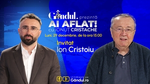 „Ai Aflat! cu Ionuț Cristache” începe luni, 29 decembrie, de la ora 15.00, pe Gândul. Invitat: Ion Cristoiu